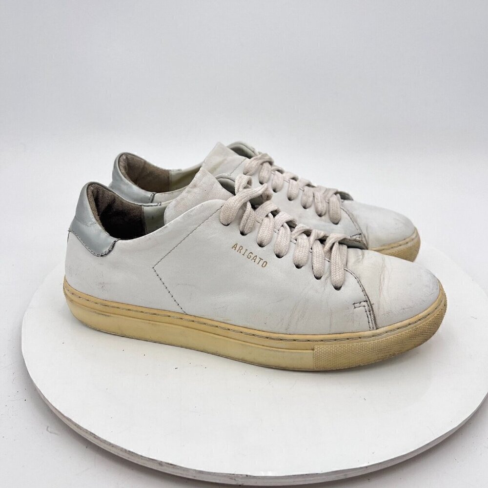 Axel Arigato Clean 90 Women Size 6 White Grey Leather Low Top Casual Shoes - Picture 4 of 12